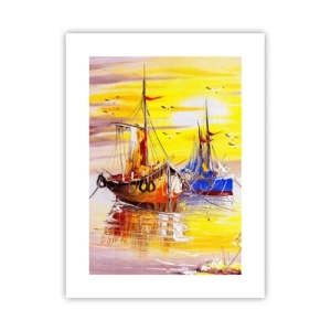 Poster - Een welverdiende rust in de haven - 30x40 cm