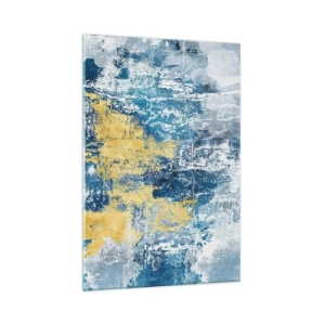 Schilderen op glas - Abstractie vol met weer - 70x100 cm