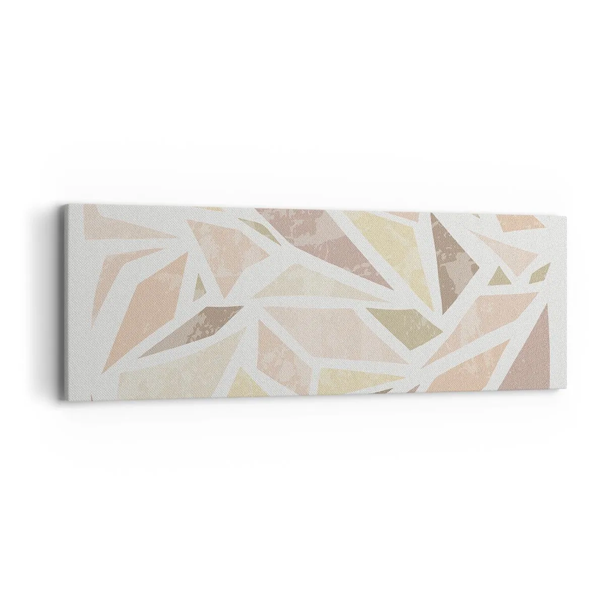 Schilderen op canvas - Gebrandschilderd glas compositie - 90x30 cm