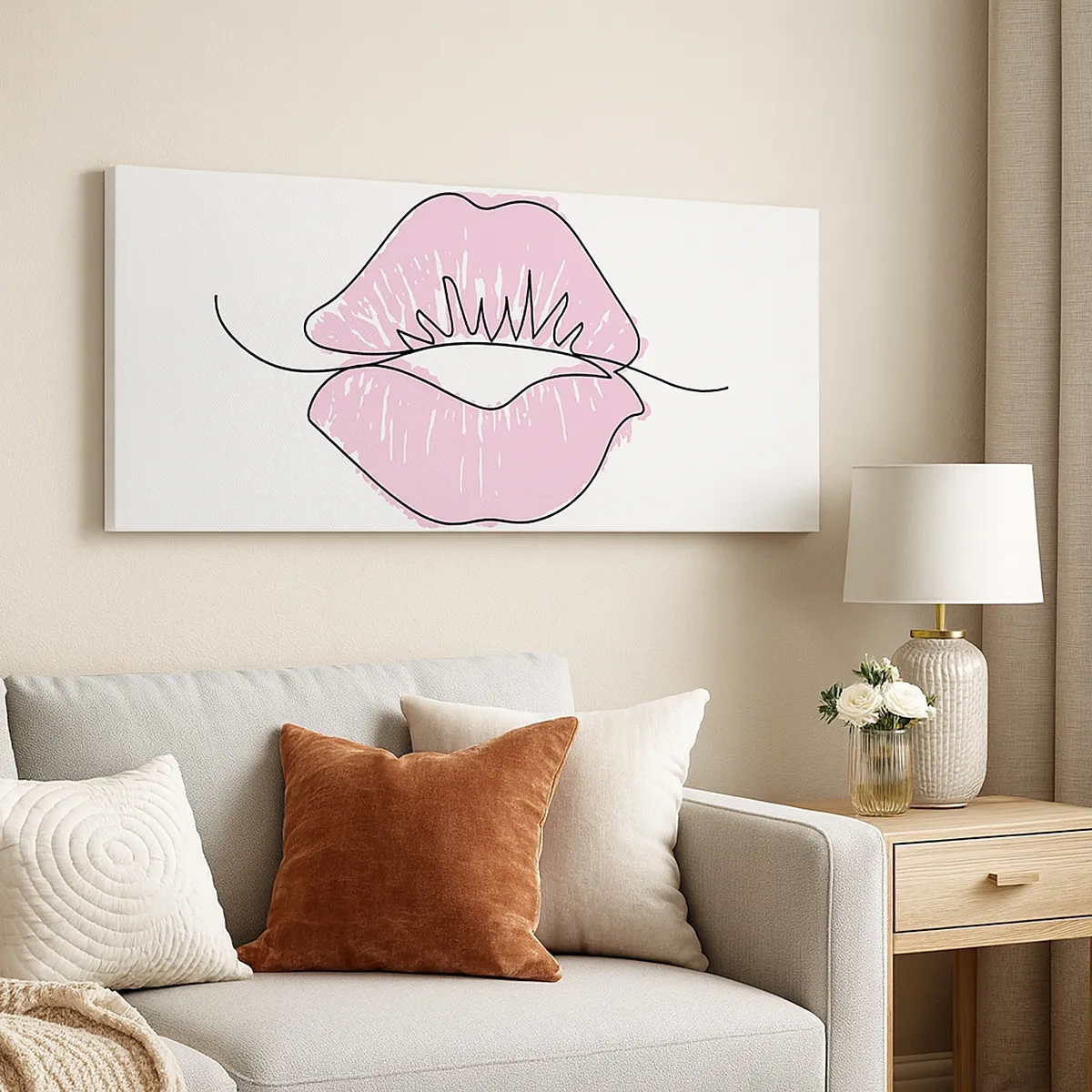 Schilderen op canvas - Klaar om te kussen? - 30x30 cm