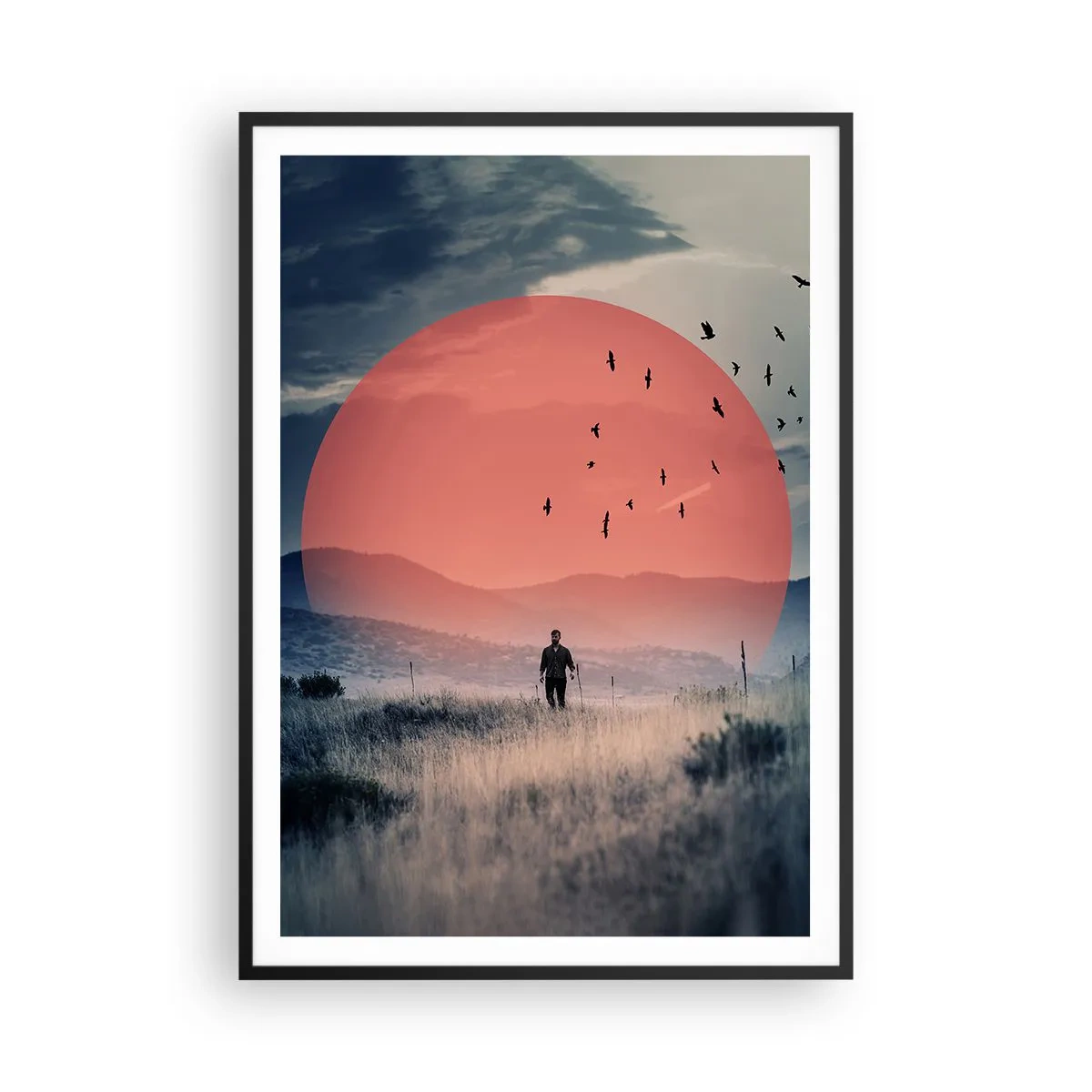 Poster in een zwarte lijst - In hun elementen - 70x100 cm