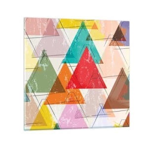 Schilderen op glas - Onzinnige praat uitslaan - 30x30 cm