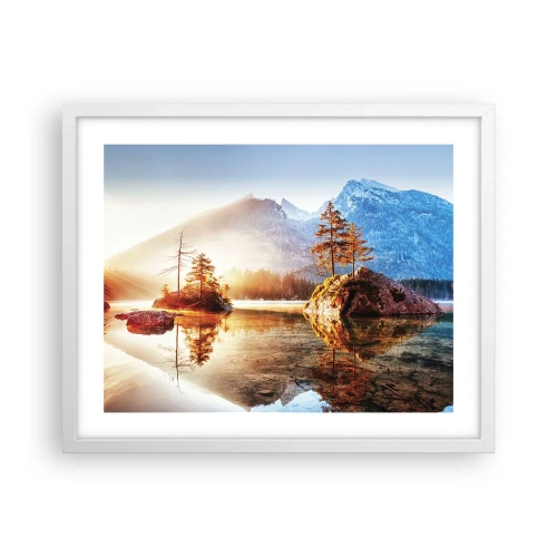 Poster in een witte lijst - De natuur in een nieuw licht - 50x40 cm