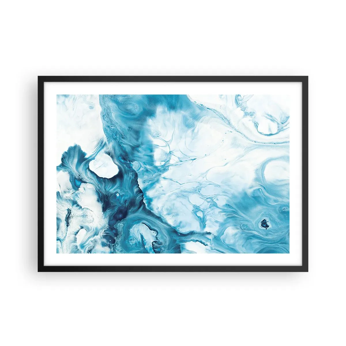 Poster in een zwarte lijst - Blauw Concert - 70x50 cm