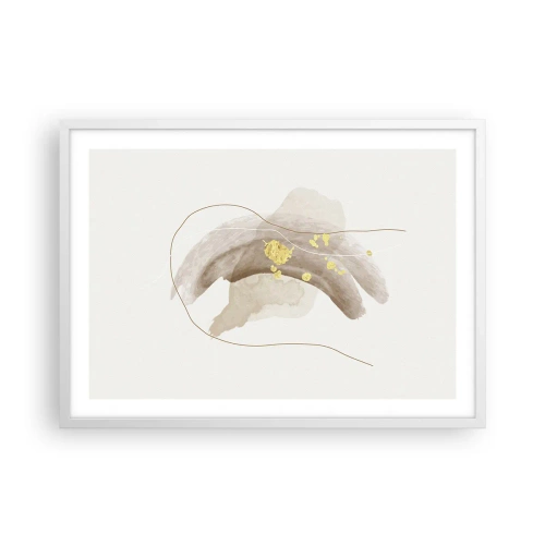Poster in een witte lijst - Ontmoet in de ruimte - 70x50 cm