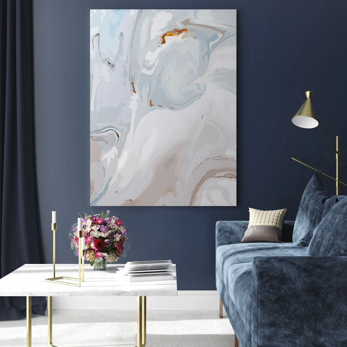 Schilderen op glas - Het wit is verheven - 50x70 cm