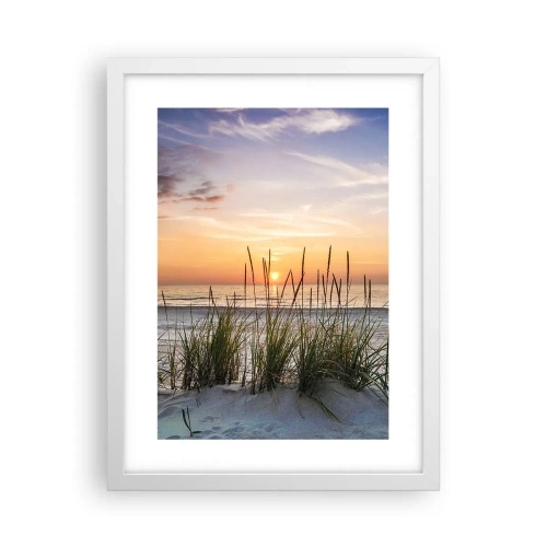 Poster in een witte lijst - Kijk, denk, voel - 30x40 cm