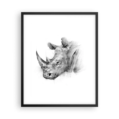 Poster in een zwarte lijst - Afrikaans portret - 40x50 cm