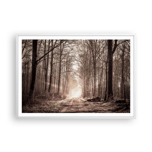 Poster in een witte lijst - Boskathedraal - 100x70 cm