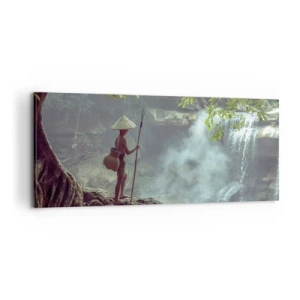 Schilderen op canvas - Bevriend met de natuur - 100x40 cm