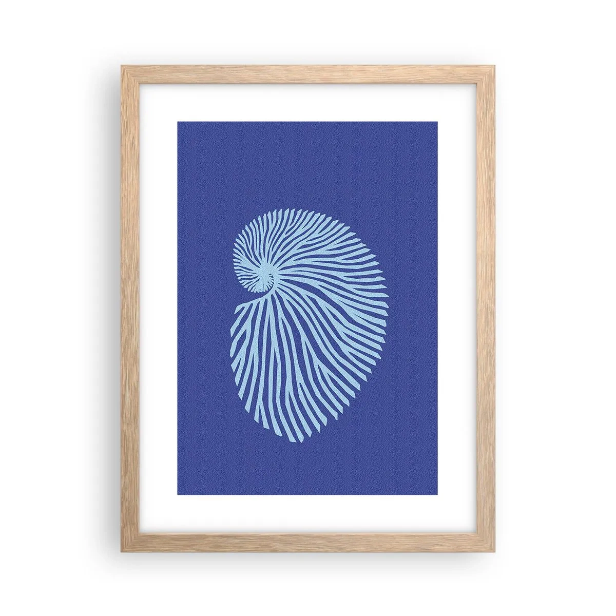 Een poster in een licht eiken lijst - De geboorte van de schelp - 30x40 cm