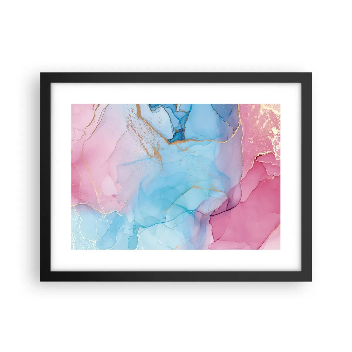Poster in een zwarte lijst - Ontmoeting en interpenetratie - 40x30 cm