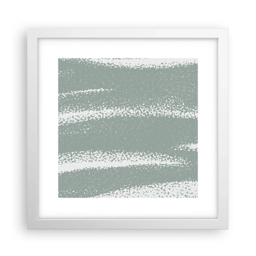 Poster in een witte lijst - Abstractie in een winterklimaat - 30x30 cm