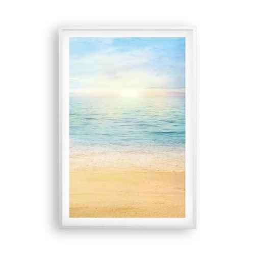 Poster in een witte lijst - Groot blauw - 61x91 cm