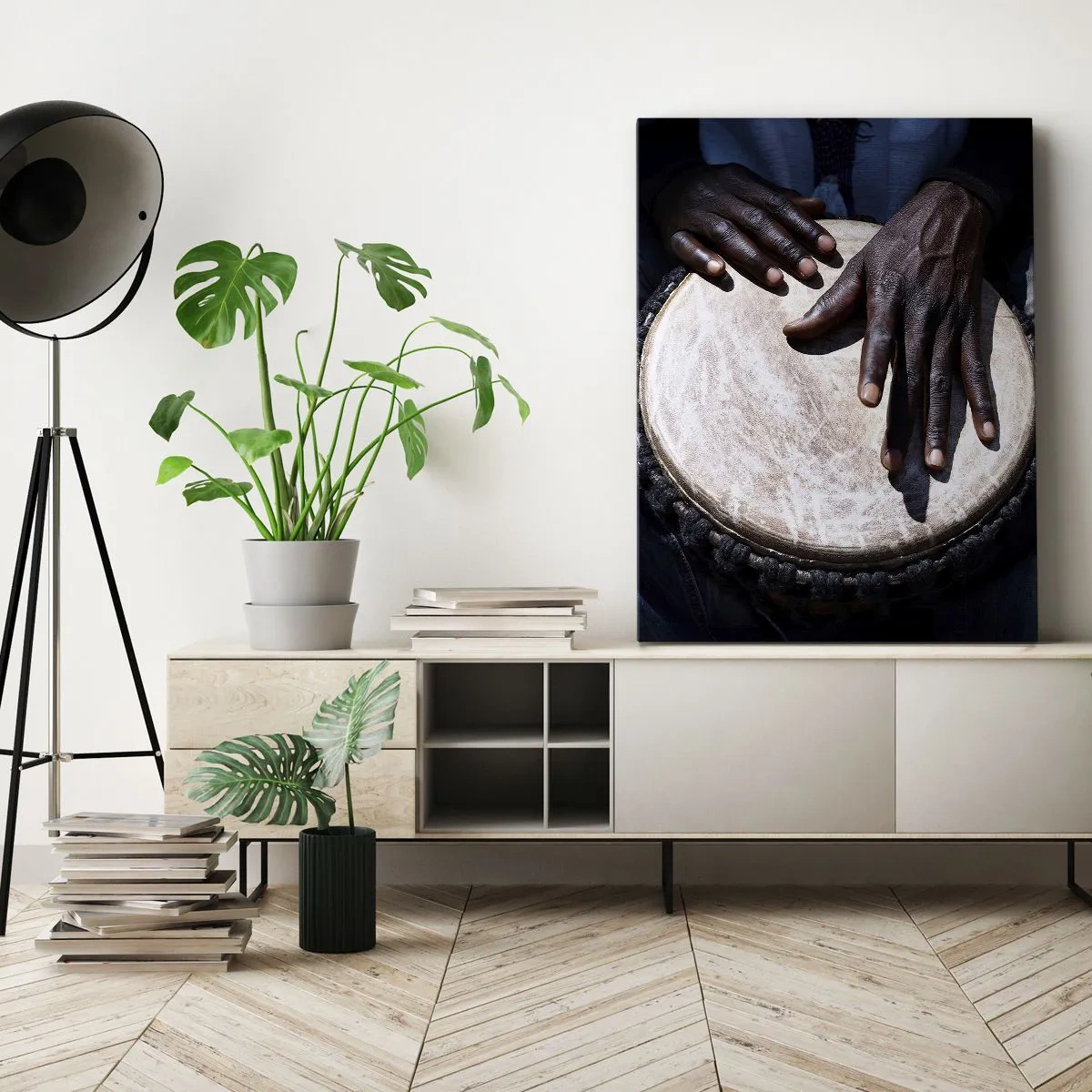 Schilderen op canvas - Leef in je eigen ritme - 50x70 cm