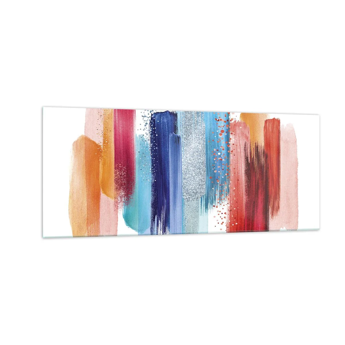 Schilderen op glas - Omhoog en omlaag - 100x40 cm
