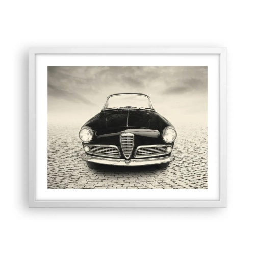 Poster in een witte lijst - Je moet gewoon van me houden - 50x40 cm