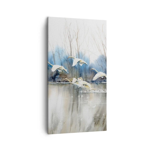 Schilderen op canvas - Zoals in het sprookje over wilde zwanen - 45x80 cm