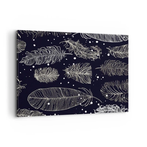 Schilderen op canvas - Gevederde kant - 100x70 cm