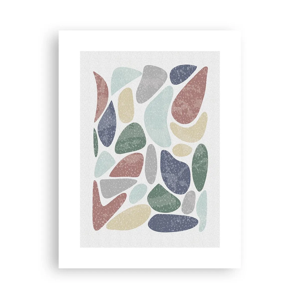 Poster - Een mozaïek van poederkleuren - 30x40 cm