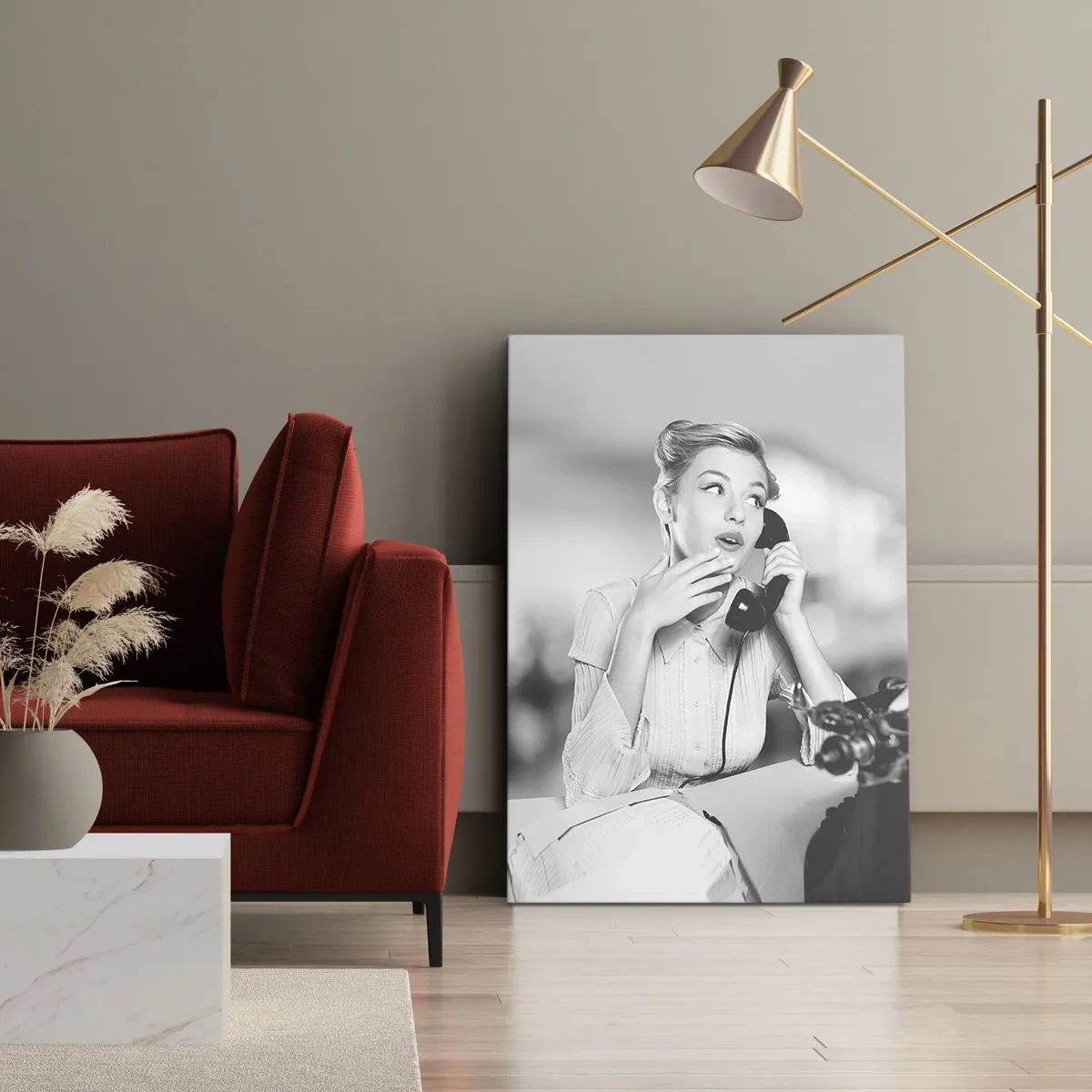 Schilderen op canvas - Hallo, het zijn de jaren 50. - 70x100 cm