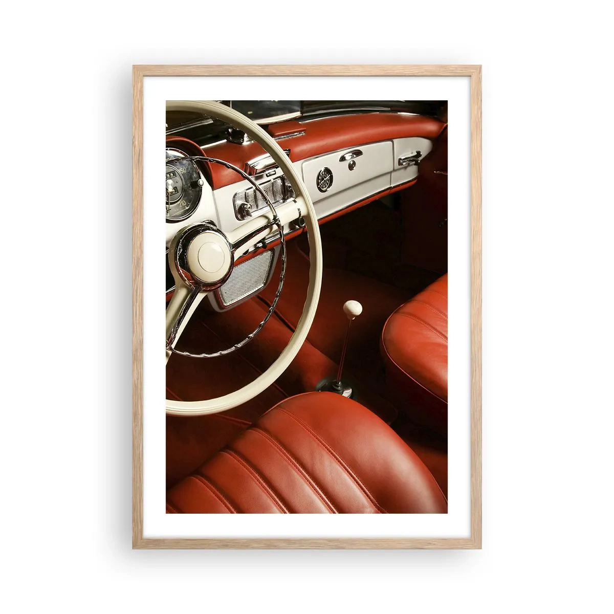 Een poster in een licht eiken lijst - Vintage luxe - 50x70 cm