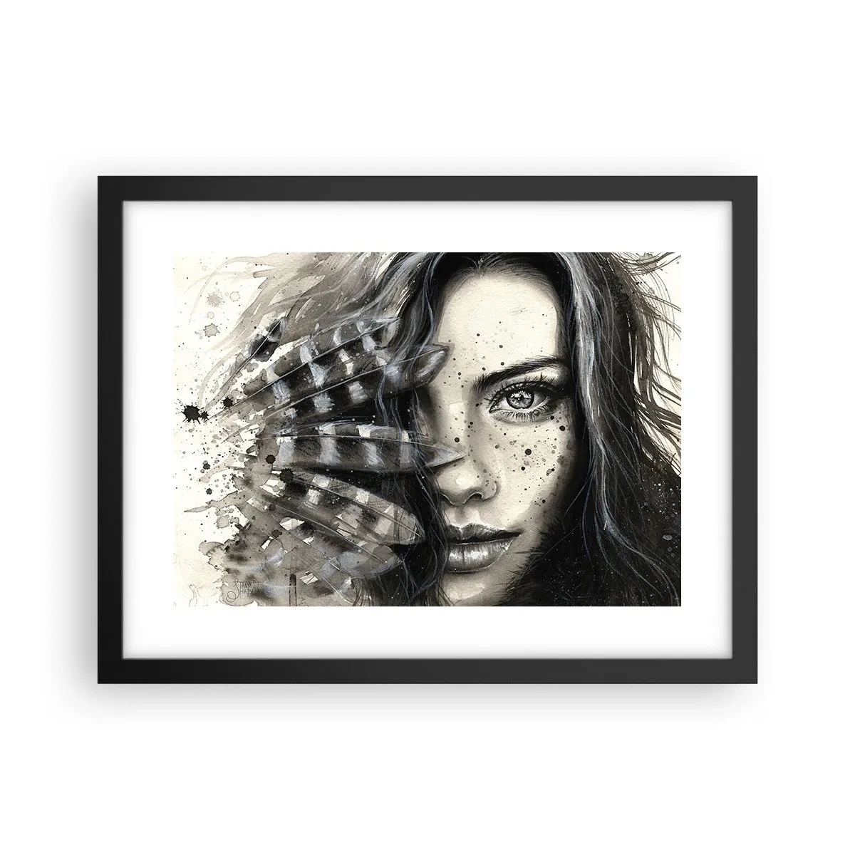 Poster in een zwarte lijst - Wilde schoonheid - 40x30 cm