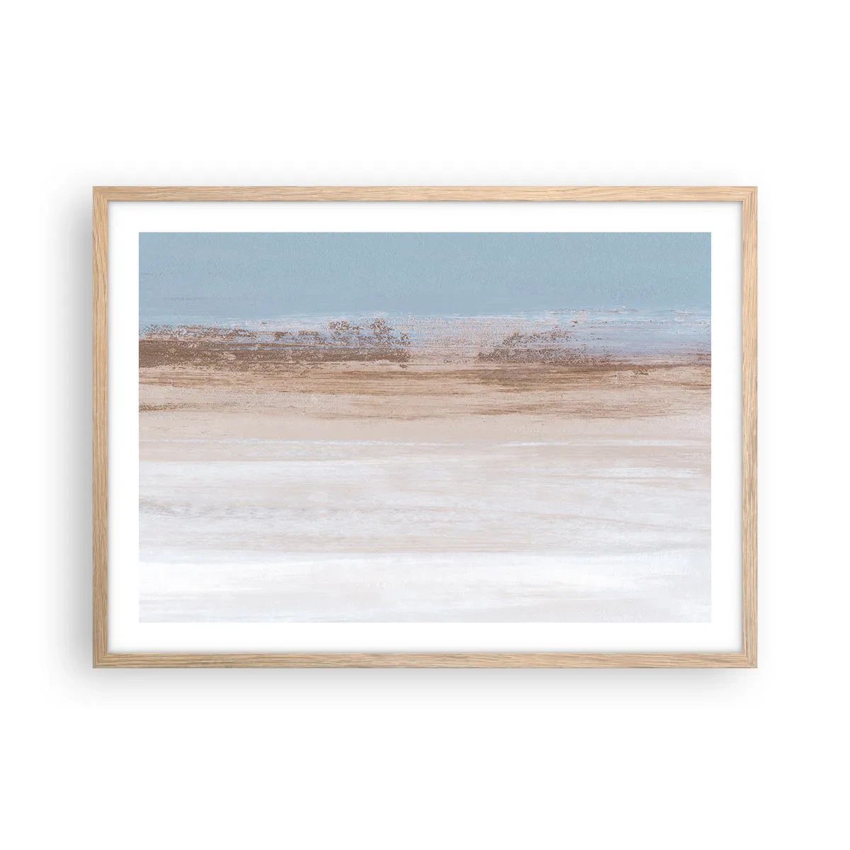 Een poster in een licht eiken lijst - Dubbelzinnig landschap - 70x50 cm
