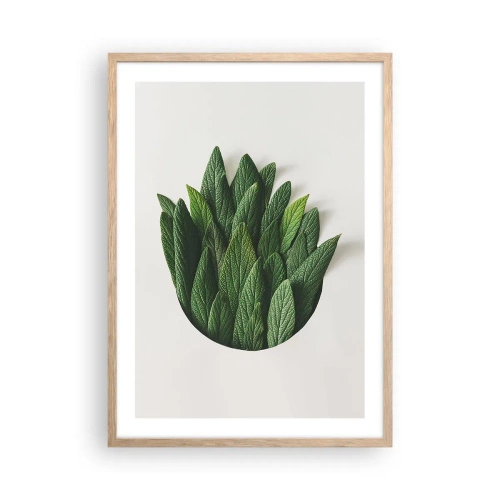 Een poster in een licht eiken lijst - Ongebreidelde nieuwsgierigheid - 50x70 cm