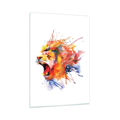 Schilderen op glas - Van woede exploderen - 50x70 cm