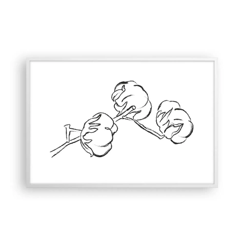 Poster in een witte lijst - Katoen dons - 91x61 cm