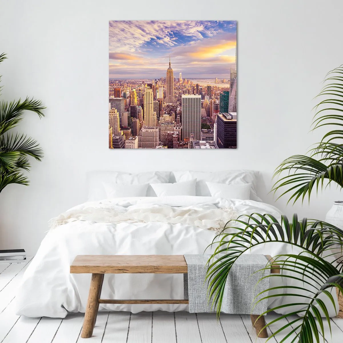 Schilderen op canvas - Reik alleen naar de wolken - 70x70 cm