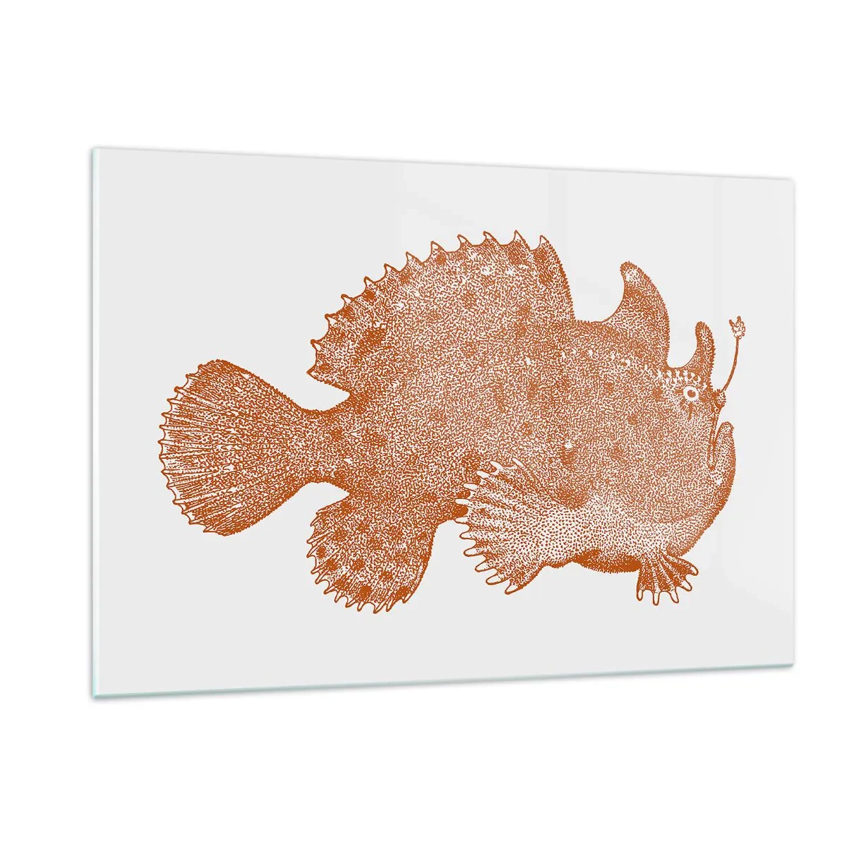 Schilderen op glas - En toch een vis - 120x80 cm