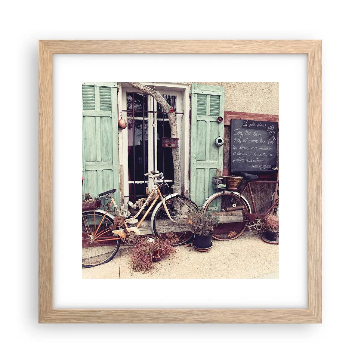 Een poster in een licht eiken lijst - Lang leve de provincie - 30x30 cm