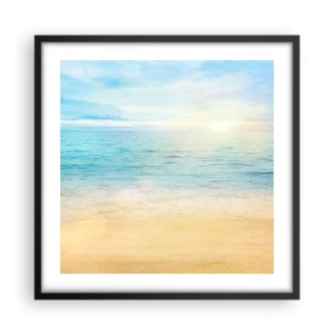 Poster in een zwarte lijst - Groot blauw - 50x50 cm