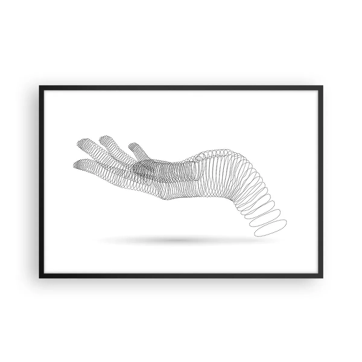 Poster in een zwarte lijst - Veerkrachtige hand - 91x61 cm