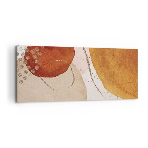 Schilderen op canvas - Rondheid en beweging - 100x40 cm