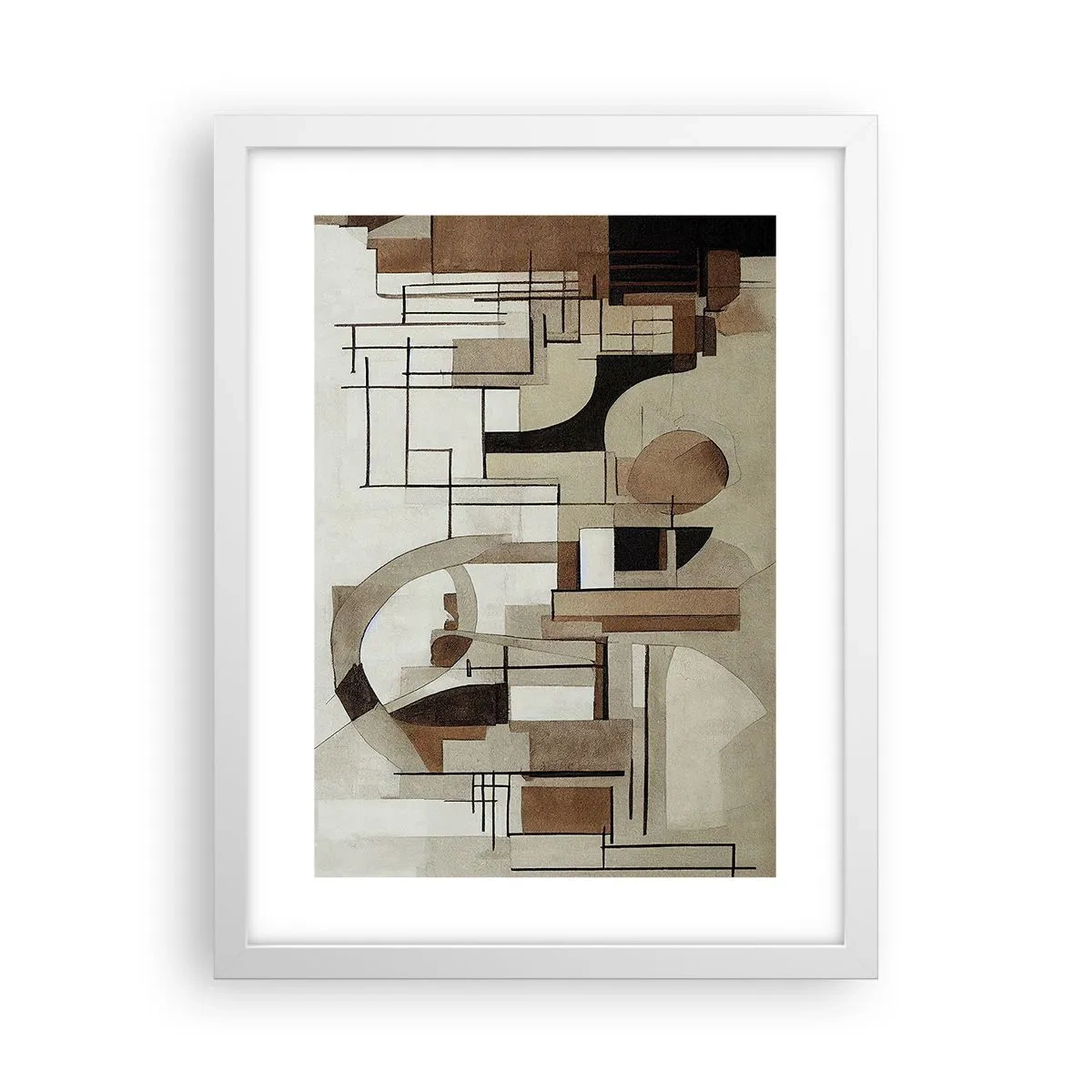 Poster in een witte lijst - Stadslandschap 2.0 - 30x40 cm