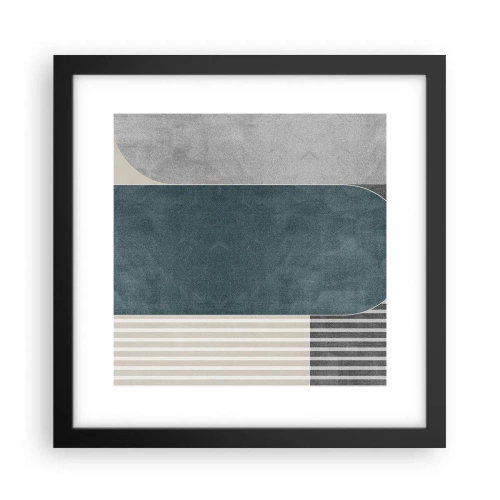 Poster in een zwarte lijst - Compositie op niveau - 30x30 cm
