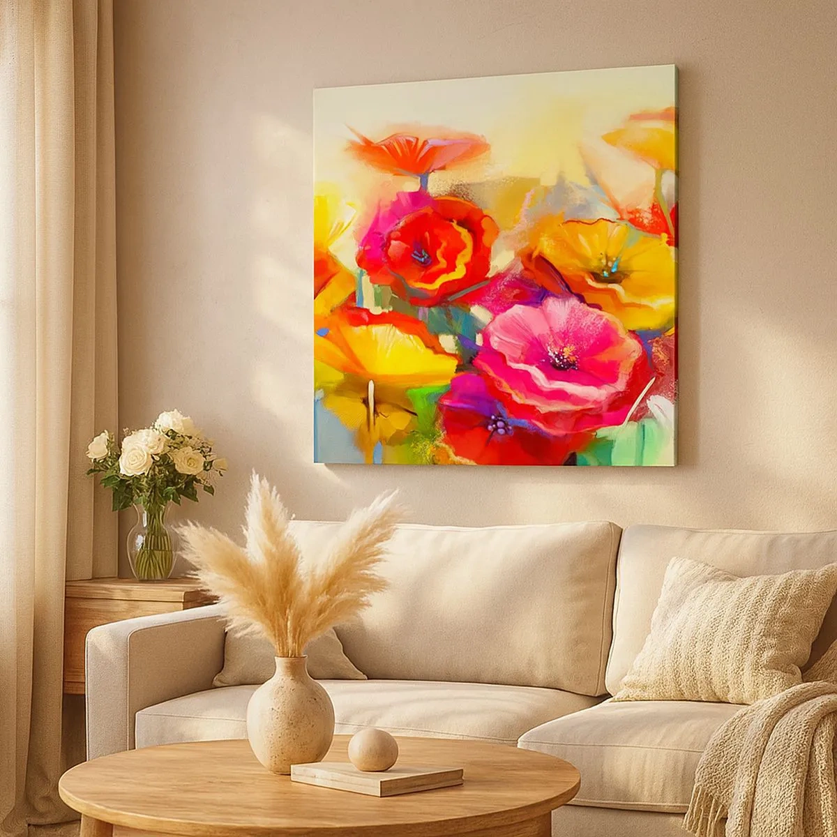 Schilderen op canvas - Niet alleen rood - 30x30 cm