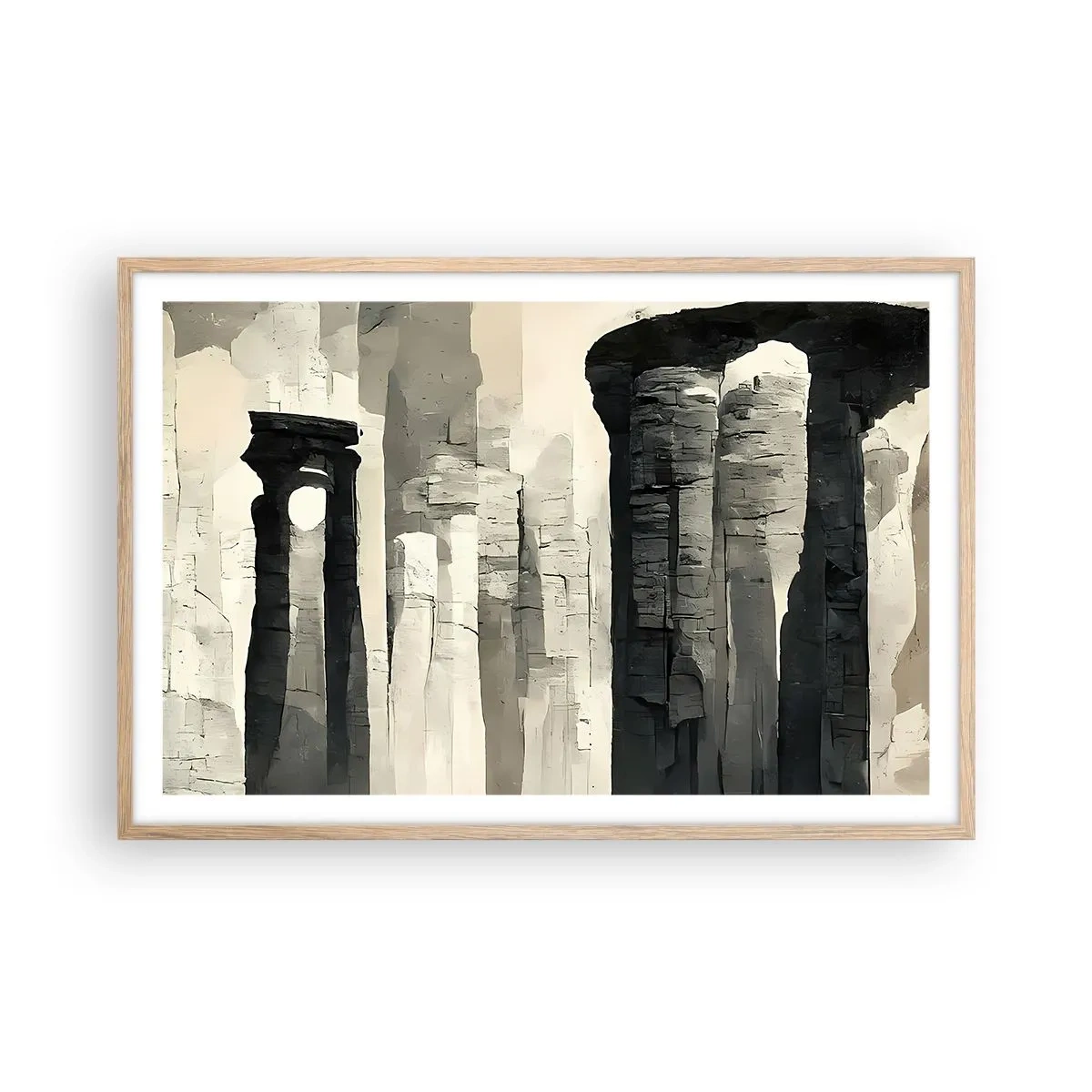 Een poster in een licht eiken lijst - De majesteit van de oudheid - 91x61 cm