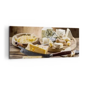Schilderen op canvas - Glimlach naar de kaas - 100x40 cm