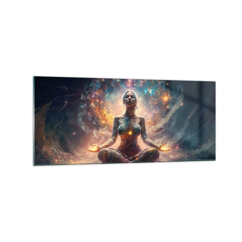 Schilderen op glas - Stroom van goede energie - 120x50 cm