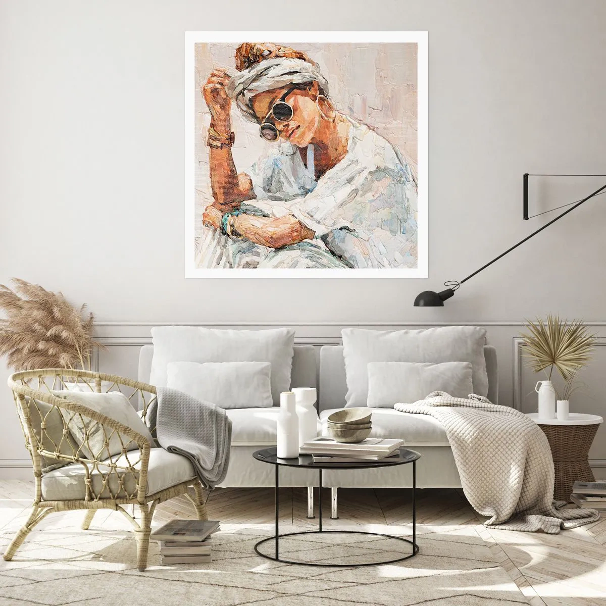 Poster - Portret in de volle zon - 40x40 cm