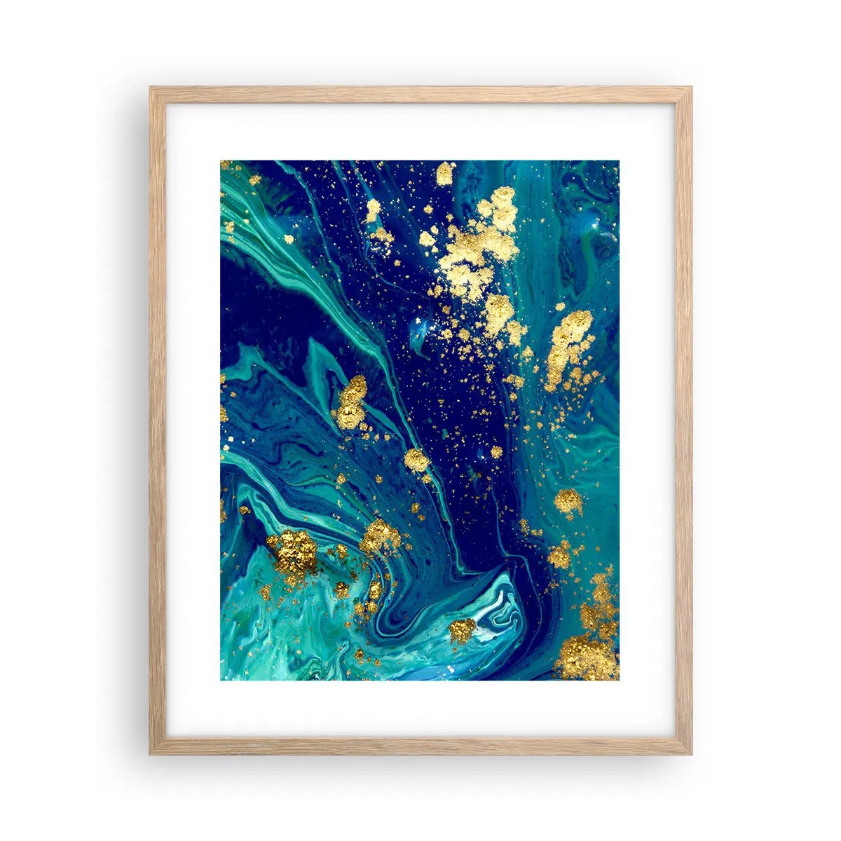 Een poster in een licht eiken lijst - De bloemblaadjes van de zon - 40x50 cm