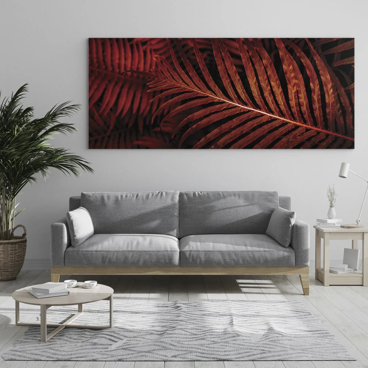 Schilderen op glas - De hitte van het leven - 120x50 cm