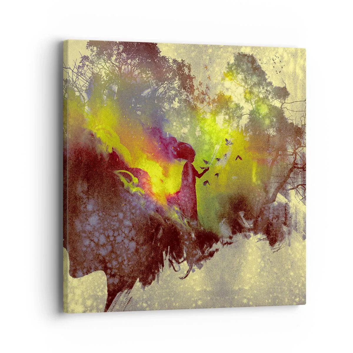 Schilderen op canvas - Moeder Natuur - 40x40 cm