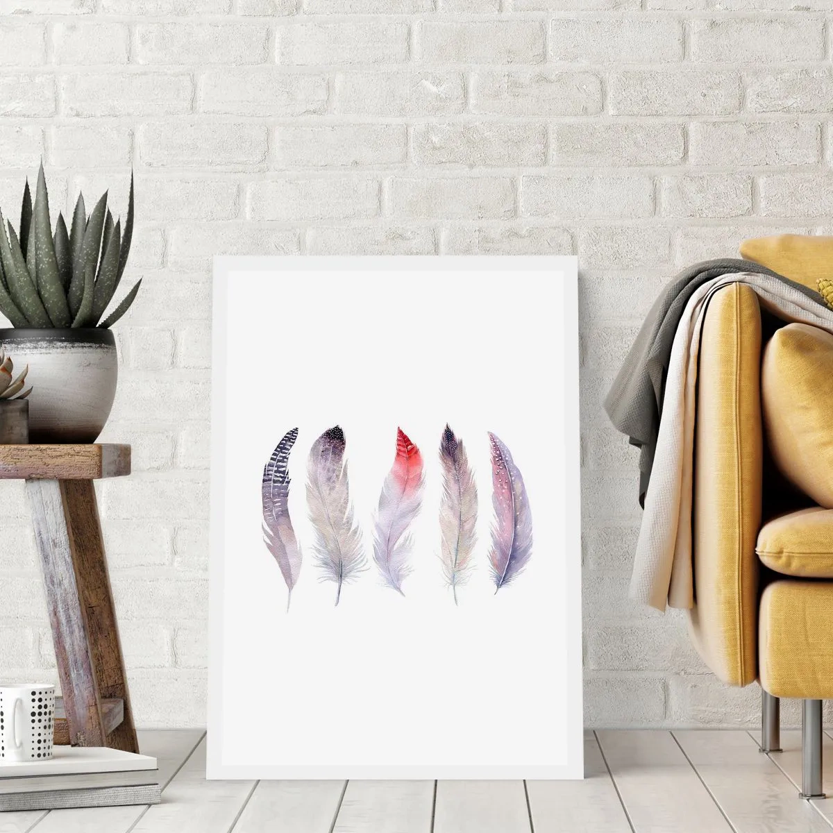 Poster - Delicaat als veelkleurige mist - 40x50 cm