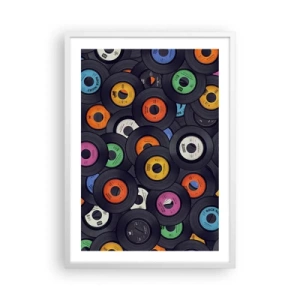 Poster in een witte lijst - De kleuren van de klassiekers - 50x70 cm