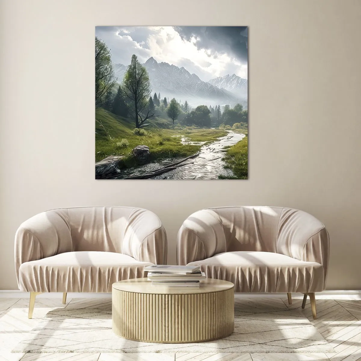 Schilderen op glas - Daarheen en terug - 70x70 cm